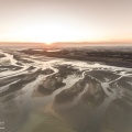Survol de la baie de Somme au niveau de La Mollière d'Aval