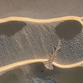 Graphisme des bancs de sable vus du ciel en baie de Somme