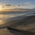 Crépuscule sur la plage du Crotoy et coucher de soleil