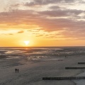 Coucher de soleil sur la baie de Somme