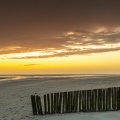 Coucher de soleil sur la plage du Crotoy