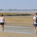 Promeneurs en baie de Somme à marée basse