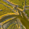 Les mollières de la baie de Somme (vue aérienne)