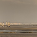 Les chars-à-voile sur la plage de Quend