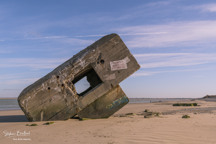 La plage du Hourdel et son blockhaus en baie de Somme