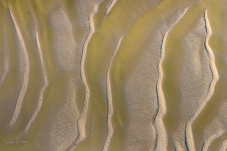 Les bancs de sable très graphiques en baie de Somme
