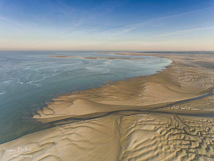La baie de Somme au petit matin (vue aérienne)