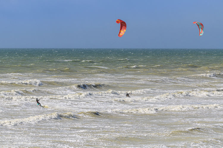 La plage de Ault et le kitesurf