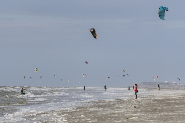 Kitesurf sur la plage de Quend-Plage