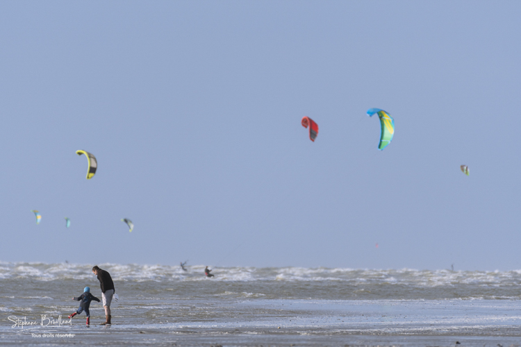 Kitesurf sur la plage de Quend-Plage