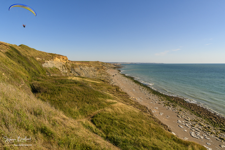 La côte en direction d'Audresselles vue depuis le Cran-aux-Oeufs